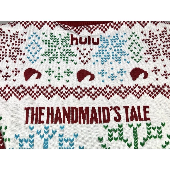 Hulu Handmaid's Tale Adult XXL Ugly Christmas Sweater Don't Let The Bastards NEW - Picture 12 of 15